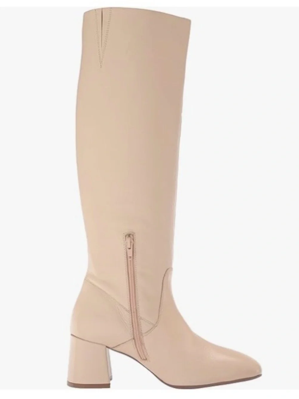 NWOB Seychelles Beige Knee High Block Heel Boots Size 10 - Picture 4 of 16
